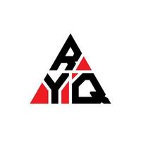 ryq-Dreieck-Buchstaben-Logo-Design mit Dreiecksform. Ryq-Dreieck-Logo-Design-Monogramm. Ryq-Dreieck-Vektor-Logo-Vorlage mit roter Farbe. ryq dreieckiges Logo einfaches, elegantes und luxuriöses Logo. vektor