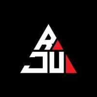 Rju-Dreieck-Buchstaben-Logo-Design mit Dreiecksform. Rju-Dreieck-Logo-Design-Monogramm. Rju-Dreieck-Vektor-Logo-Vorlage mit roter Farbe. rju dreieckiges Logo einfaches, elegantes und luxuriöses Logo. vektor
