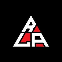 rla-Dreieck-Buchstaben-Logo-Design mit Dreiecksform. rla dreieck logo design monogramm. rla dreieck vektor logo vorlage mit roter farbe. rla dreieckiges Logo einfaches, elegantes und luxuriöses Logo.
