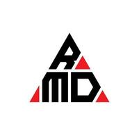 rmd-Dreieck-Buchstaben-Logo-Design mit Dreiecksform. RMD-Dreieck-Logo-Design-Monogramm. rmd-Dreieck-Vektor-Logo-Vorlage mit roter Farbe. rmd dreieckiges Logo einfaches, elegantes und luxuriöses Logo. vektor