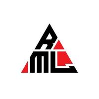 rml Dreiecksbuchstaben-Logo-Design mit Dreiecksform. rml dreieck logo design monogramm. rml-Dreieck-Vektor-Logo-Vorlage mit roter Farbe. rml dreieckiges Logo einfaches, elegantes und luxuriöses Logo. vektor