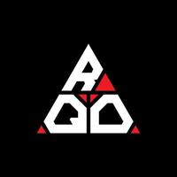 rqo-Dreieck-Buchstaben-Logo-Design mit Dreiecksform. rqo-Dreieck-Logo-Design-Monogramm. rqo-Dreieck-Vektor-Logo-Vorlage mit roter Farbe. rqo dreieckiges Logo einfaches, elegantes und luxuriöses Logo. vektor