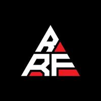 rrf-Dreieck-Buchstaben-Logo-Design mit Dreiecksform. RRF-Dreieck-Logo-Design-Monogramm. RRF-Dreieck-Vektor-Logo-Vorlage mit roter Farbe. rrf dreieckiges logo einfaches, elegantes und luxuriöses logo. vektor