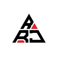 Rrj-Dreieck-Buchstaben-Logo-Design mit Dreiecksform. Rrj-Dreieck-Logo-Design-Monogramm. Rrj-Dreieck-Vektor-Logo-Vorlage mit roter Farbe. rrj dreieckiges Logo einfaches, elegantes und luxuriöses Logo. vektor
