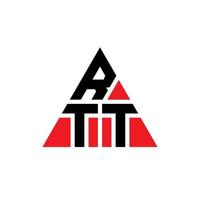 rtt triangel bokstavslogotypdesign med triangelform. rtt triangel logotyp design monogram. rtt triangel vektor logotyp mall med röd färg. rtt triangulär logotyp enkel, elegant och lyxig logotyp.