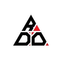 rdo triangel bokstavslogotypdesign med triangelform. rdo triangel logotyp design monogram. rdo triangel vektor logotyp mall med röd färg. rdo triangulär logotyp enkel, elegant och lyxig logotyp.