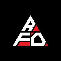 rfo-Dreieck-Buchstaben-Logo-Design mit Dreiecksform. RFO-Dreieck-Logo-Design-Monogramm. RFO-Dreieck-Vektor-Logo-Vorlage mit roter Farbe. rfo dreieckiges Logo einfaches, elegantes und luxuriöses Logo. vektor