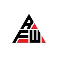 rfw-Dreieck-Buchstaben-Logo-Design mit Dreiecksform. rfw-Dreieck-Logo-Design-Monogramm. rfw-Dreieck-Vektor-Logo-Vorlage mit roter Farbe. rfw dreieckiges Logo einfaches, elegantes und luxuriöses Logo. vektor