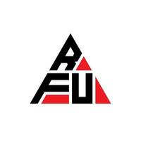 rfu-Dreieck-Buchstaben-Logo-Design mit Dreiecksform. RFU-Dreieck-Logo-Design-Monogramm. RFU-Dreieck-Vektor-Logo-Vorlage mit roter Farbe. rfu dreieckiges Logo einfaches, elegantes und luxuriöses Logo. vektor