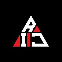 rij-Dreieck-Buchstaben-Logo-Design mit Dreiecksform. Rij-Dreieck-Logo-Design-Monogramm. rij-Dreieck-Vektor-Logo-Vorlage mit roter Farbe. rij dreieckiges Logo einfaches, elegantes und luxuriöses Logo. vektor