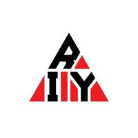 riy Dreiecksbuchstabe-Logo-Design mit Dreiecksform. Riy-Dreieck-Logo-Design-Monogramm. Riy-Dreieck-Vektor-Logo-Vorlage mit roter Farbe. riy dreieckiges logo einfaches, elegantes und luxuriöses logo. vektor