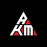 rkm-Dreieck-Buchstaben-Logo-Design mit Dreiecksform. RKM-Dreieck-Logo-Design-Monogramm. rkm dreieck vektor logo vorlage mit roter farbe. rkm dreieckiges Logo einfaches, elegantes und luxuriöses Logo.