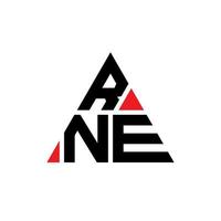 RNE-Dreieck-Buchstaben-Logo-Design mit Dreiecksform. rne dreieck logo design monogramm. Rne-Dreieck-Vektor-Logo-Vorlage mit roter Farbe. rnes dreieckiges Logo einfaches, elegantes und luxuriöses Logo. vektor