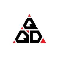 qqd-Dreieck-Buchstaben-Logo-Design mit Dreiecksform. qqd-Dreieck-Logo-Design-Monogramm. qqd-Dreieck-Vektor-Logo-Vorlage mit roter Farbe. qqd dreieckiges Logo einfaches, elegantes und luxuriöses Logo. vektor