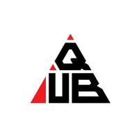 qub-Dreieck-Buchstaben-Logo-Design mit Dreiecksform. qub-Dreieck-Logo-Design-Monogramm. qub-Dreieck-Vektor-Logo-Vorlage mit roter Farbe. qub dreieckiges Logo einfaches, elegantes und luxuriöses Logo. vektor