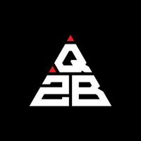 qzb-Dreieck-Buchstaben-Logo-Design mit Dreiecksform. qzb-Dreieck-Logo-Design-Monogramm. qzb-Dreieck-Vektor-Logo-Vorlage mit roter Farbe. qzb dreieckiges Logo einfaches, elegantes und luxuriöses Logo. vektor