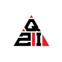 Qzi-Dreieck-Buchstaben-Logo-Design mit Dreiecksform. Qzi-Dreieck-Logo-Design-Monogramm. Qzi-Dreieck-Vektor-Logo-Vorlage mit roter Farbe. qzi dreieckiges Logo einfaches, elegantes und luxuriöses Logo. vektor