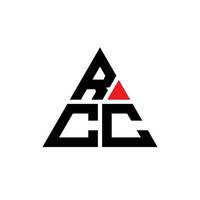 rcc triangel bokstavslogotypdesign med triangelform. rcc triangel logotyp design monogram. rcc triangel vektor logotyp mall med röd färg. rcc triangulär logotyp enkel, elegant och lyxig logotyp.