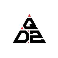 qdz triangel bokstavslogotypdesign med triangelform. qdz triangel logotyp design monogram. qdz triangel vektor logotyp mall med röd färg. qdz triangulär logotyp enkel, elegant och lyxig logotyp.