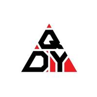 qdy-Dreieck-Buchstaben-Logo-Design mit Dreiecksform. qdy-Dreieck-Logo-Design-Monogramm. qdy-Dreieck-Vektor-Logo-Vorlage mit roter Farbe. qdy dreieckiges Logo einfaches, elegantes und luxuriöses Logo. vektor