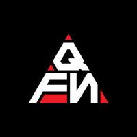 qfn-Dreieck-Buchstaben-Logo-Design mit Dreiecksform. qfn-Dreieck-Logo-Design-Monogramm. qfn-Dreieck-Vektor-Logo-Vorlage mit roter Farbe. qfn dreieckiges Logo einfaches, elegantes und luxuriöses Logo. vektor