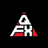 qfx Dreiecksbuchstaben-Logo-Design mit Dreiecksform. qfx-Dreieck-Logo-Design-Monogramm. qfx-Dreieck-Vektor-Logo-Vorlage mit roter Farbe. qfx dreieckiges Logo einfaches, elegantes und luxuriöses Logo. vektor