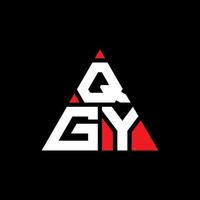 qgy Dreiecksbuchstaben-Logo-Design mit Dreiecksform. qgy Dreieck-Logo-Design-Monogramm. QGY-Dreieck-Vektor-Logo-Vorlage mit roter Farbe. qgy dreieckiges Logo einfaches, elegantes und luxuriöses Logo. vektor