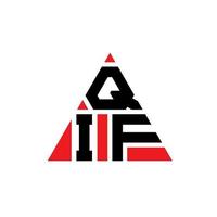 QIF-Dreieck-Buchstaben-Logo-Design mit Dreiecksform. QIF-Dreieck-Logo-Design-Monogramm. QIF-Dreieck-Vektor-Logo-Vorlage mit roter Farbe. qif dreieckiges Logo einfaches, elegantes und luxuriöses Logo. vektor