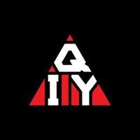 Qiy-Dreieck-Buchstaben-Logo-Design mit Dreiecksform. Qiy-Dreieck-Logo-Design-Monogramm. Qiy-Dreieck-Vektor-Logo-Vorlage mit roter Farbe. qiy dreieckiges Logo einfaches, elegantes und luxuriöses Logo. vektor