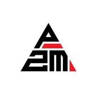 pzm-Dreieck-Buchstaben-Logo-Design mit Dreiecksform. Pzm-Dreieck-Logo-Design-Monogramm. Pzm-Dreieck-Vektor-Logo-Vorlage mit roter Farbe. pzm dreieckiges Logo einfaches, elegantes und luxuriöses Logo. vektor