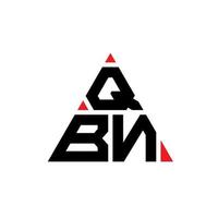 qbn triangel bokstavslogotypdesign med triangelform. qbn triangel logotyp design monogram. qbn triangel vektor logotyp mall med röd färg. qbn triangulär logotyp enkel, elegant och lyxig logotyp.