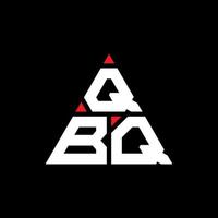 qbq triangel bokstavslogotyp design med triangelform. qbq triangel logotyp design monogram. qbq triangel vektor logotyp mall med röd färg. qbq triangulär logotyp enkel, elegant och lyxig logotyp.