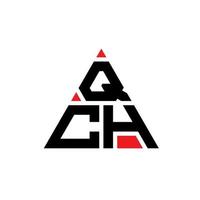qch Dreiecksbuchstaben-Logo-Design mit Dreiecksform. qch-Dreieck-Logo-Design-Monogramm. qch-Dreieck-Vektor-Logo-Vorlage mit roter Farbe. qch dreieckiges Logo einfaches, elegantes und luxuriöses Logo. vektor
