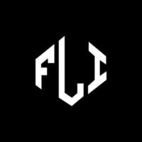 fli-Buchstaben-Logo-Design mit Polygonform. fli polygon und würfelform logo design. fli Sechseck-Vektor-Logo-Vorlage in weißen und schwarzen Farben. fli-monogramm, geschäfts- und immobilienlogo. vektor