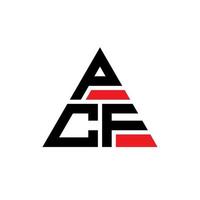 pcf Dreiecksbuchstaben-Logo-Design mit Dreiecksform. PCF-Dreieck-Logo-Design-Monogramm. pcf-Dreieck-Vektor-Logo-Vorlage mit roter Farbe. pcf dreieckiges logo einfaches, elegantes und luxuriöses logo. vektor