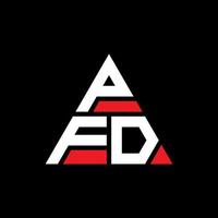 pfd-Dreieck-Buchstaben-Logo-Design mit Dreiecksform. pfd-Dreieck-Logo-Design-Monogramm. pfd-Dreieck-Vektor-Logo-Vorlage mit roter Farbe. dreieckiges pfd-logo einfaches, elegantes und luxuriöses logo. vektor