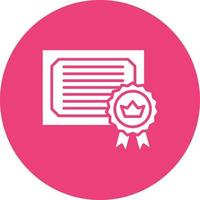 certifikat glyf cirkel bakgrundsikon vektor