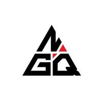ngq-Dreieck-Buchstaben-Logo-Design mit Dreiecksform. ngq-Dreieck-Logo-Design-Monogramm. ngq-Dreieck-Vektor-Logo-Vorlage mit roter Farbe. ngq dreieckiges Logo einfaches, elegantes und luxuriöses Logo. vektor