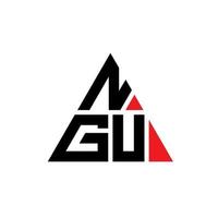 ngu-Dreieck-Buchstaben-Logo-Design mit Dreiecksform. Ngu-Dreieck-Logo-Design-Monogramm. Ngu-Dreieck-Vektor-Logo-Vorlage mit roter Farbe. ngu dreieckiges Logo einfaches, elegantes und luxuriöses Logo. vektor