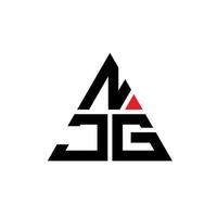 njg Dreiecksbuchstaben-Logo-Design mit Dreiecksform. NJG-Dreieck-Logo-Design-Monogramm. njg-Dreieck-Vektor-Logo-Vorlage mit roter Farbe. njg dreieckiges Logo einfaches, elegantes und luxuriöses Logo. vektor