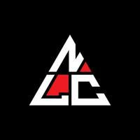 nlc-Dreieck-Buchstaben-Logo-Design mit Dreiecksform. NLC-Dreieck-Logo-Design-Monogramm. NLC-Dreieck-Vektor-Logo-Vorlage mit roter Farbe. nlc dreieckiges Logo einfaches, elegantes und luxuriöses Logo. vektor