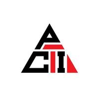 PCI-Dreieck-Buchstaben-Logo-Design mit Dreiecksform. PCI-Dreieck-Logo-Design-Monogramm. PCI-Dreieck-Vektor-Logo-Vorlage mit roter Farbe. dreieckiges PCI-Logo Einfaches, elegantes und luxuriöses Logo. vektor