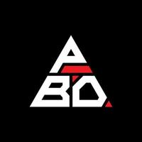 pbo Dreiecksbuchstaben-Logo-Design mit Dreiecksform. pbo-Dreieck-Logo-Design-Monogramm. Pbo-Dreieck-Vektor-Logo-Vorlage mit roter Farbe. pbo dreieckiges Logo einfaches, elegantes und luxuriöses Logo. vektor