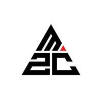 mzc-Dreieck-Buchstaben-Logo-Design mit Dreiecksform. Mzc-Dreieck-Logo-Design-Monogramm. mzc-Dreieck-Vektor-Logo-Vorlage mit roter Farbe. mzc dreieckiges Logo einfaches, elegantes und luxuriöses Logo. vektor