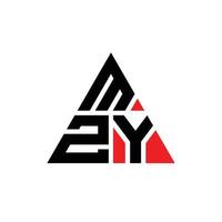 mzy triangel bokstavslogotypdesign med triangelform. mzy triangel logotyp design monogram. mzy triangel vektor logotyp mall med röd färg. mzy triangulär logotyp enkel, elegant och lyxig logotyp.