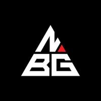nbg-Dreieck-Buchstaben-Logo-Design mit Dreiecksform. NBG-Dreieck-Logo-Design-Monogramm. nbg-Dreieck-Vektor-Logo-Vorlage mit roter Farbe. nbg dreieckiges Logo einfaches, elegantes und luxuriöses Logo. vektor