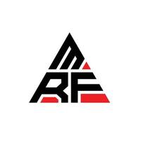 MRF-Dreieck-Buchstaben-Logo-Design mit Dreiecksform. mrf-Dreieck-Logo-Design-Monogramm. MRF-Dreieck-Vektor-Logo-Vorlage mit roter Farbe. mrf dreieckiges logo einfaches, elegantes und luxuriöses logo. vektor