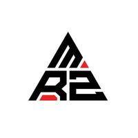 mrz Dreiecksbuchstaben-Logo-Design mit Dreiecksform. mrz-Dreieck-Logo-Design-Monogramm. mrz-Dreieck-Vektor-Logo-Vorlage mit roter Farbe. mrz dreieckiges Logo einfaches, elegantes und luxuriöses Logo. vektor