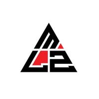 mlz triangel bokstavslogotypdesign med triangelform. mlz triangel logotyp design monogram. mlz triangel vektor logotyp mall med röd färg. mlz triangulär logotyp enkel, elegant och lyxig logotyp.