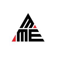 MME-Dreieck-Buchstaben-Logo-Design mit Dreiecksform. MME-Dreieck-Logo-Design-Monogramm. mme-Dreieck-Vektor-Logo-Vorlage mit roter Farbe. mme dreieckiges Logo einfaches, elegantes und luxuriöses Logo. vektor